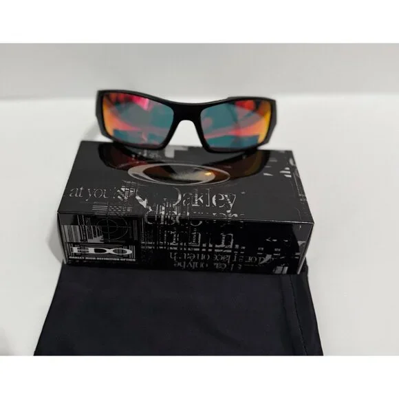 Oakley GASCAN Black Matte Frame OO9014 Ruby Iridium Lenses - Picture 7 of 7